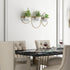 Set of Three Gold And White Metal 10 Ounce Wall Planters