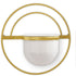 Set of Three Gold And White Metal 10 Ounce Wall Planters