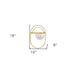 Set of Three Gold And White Metal 10 Ounce Wall Planters