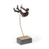 15" Bronze Resin Pole Vaulting Man Tabletop Sculpture