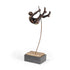 15" Bronze Resin Pole Vaulting Man Tabletop Sculpture