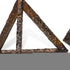 Set of Three Bronze Metal Pyramid Tabletop Sculptures