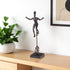 16" Bronze Resin Unicycle Man Tabletop Sculpture