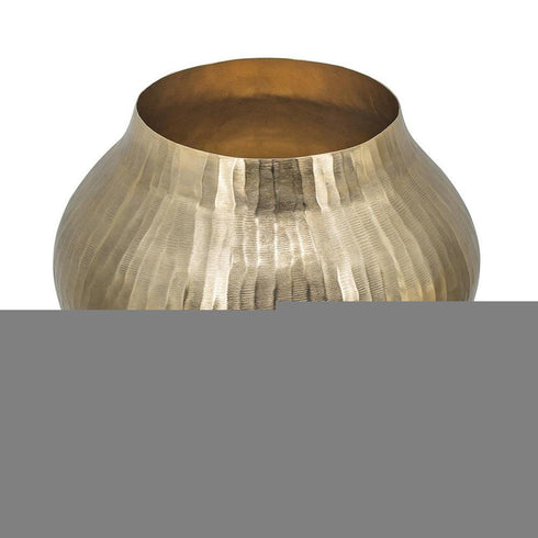 11" Gold Aluminum Round Table Vase