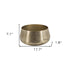 Set of Two Gold Aluminum Round Table Vases