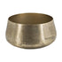 Set of Two Gold Aluminum Round Table Vases