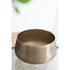 Set of Two Gold Aluminum Round Table Vases