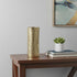 15" Gold Oval Aluminum Table Vase
