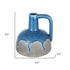 7" Blue And Gray Ceramic Urn Jug Vase