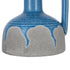 9" Blue And Gray Ceramic Urn Jug Vase