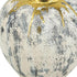 12" Gray Ivory And Gold Modern Abstract Ceramic Table Vase