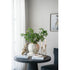 12" Gray Ivory And Gold Modern Abstract Ceramic Table Vase