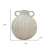 10" Sage And Gray Round With Handles Ceramic Table Vase