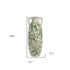 14" Green And White Leaf Ceramic Amphora Table Vase