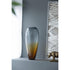 19" Clear And Brown Ombre Glass Table Vase