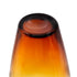 19" Clear And Brown Ombre Glass Table Vase