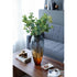 19" Clear And Brown Ombre Glass Table Vase