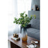 17" Charcoal And Orange Ombre Glass Table Vase