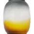 10" Charcoal And Orange Ombre Round Glass Table Vase