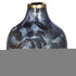 12" Blue And Gold Abstract Bud Glass Table Vase