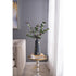 14" Blue And Gold Abstract Bud Glass Table Vase