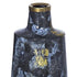 14" Blue And Gold Abstract Bud Glass Table Vase