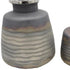 Set of Two Black And Gray Abstract Glass Round Table Vases