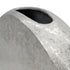 15" Silver Aluminum Round Disc Table Vase