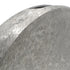 15" Silver Aluminum Round Disc Table Vase