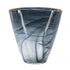 9" Charcoal Abstract Swirl Art Glass Table Vase
