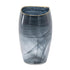 9" Charcoal Abstract Swirl Art Glass Table Vase