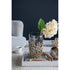 11" Black And Gold Glass And Aluminum Geo Circles Table Vase