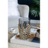 11" Black And Gold Glass And Aluminum Geo Circles Table Vase