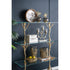 11" Black And Gold Glass And Aluminum Geo Circles Table Vase
