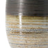 11" Brown and Bronze Striped Round Ceramic Table Vase With Does Not Apply