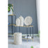20" Cream Geometric Ceramic Bud Table Vase