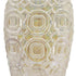 20" Cream Geometric Ceramic Bud Table Vase