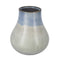 10" Blue And Gray Ombre Ceramic Round Table Vase