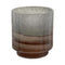 9" Gray And Brown Ombre Glass Round Table Vase