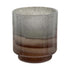 9" Gray And Brown Ombre Glass Round Table Vase