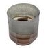 9" Gray And Brown Ombre Glass Round Table Vase