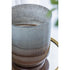 9" Gray And Brown Ombre Glass Round Table Vase