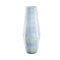 20" Blue And Opal Glass Cylinder Table Vase