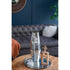 20" Antiqued Silver Glass Cylinder Table Vase