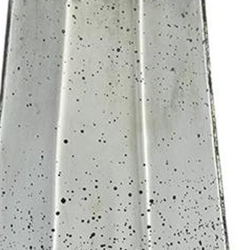 20" Antiqued Silver Glass Cylinder Table Vase