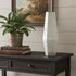20" Antiqued Silver Glass Cylinder Table Vase