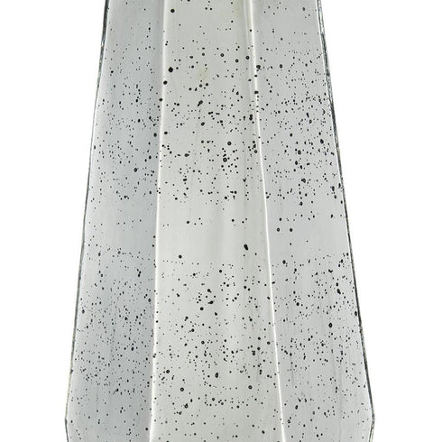 20" Antiqued Silver Glass Cylinder Table Vase