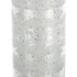 25" Antiqued Silver Floral Glass Bottle Table Vase