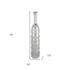 25" Antiqued Silver Floral Glass Bottle Table Vase