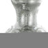 18" Antiqued Silver Floral Glass Table Vase